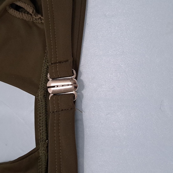 Medium tiny bikini in olive green. NWOT. Adjustable straps. Removable pads. - Picture 3 of 6